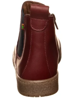 Leren chelseaboots donkerrood