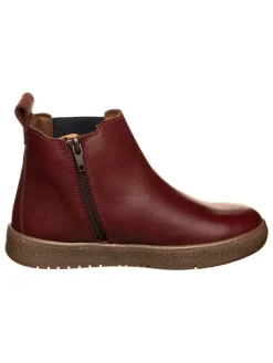Leren chelseaboots donkerrood