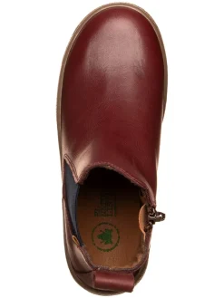 Leren chelseaboots donkerrood
