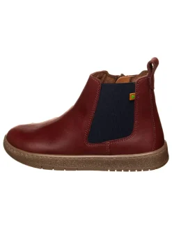 Leren chelseaboots donkerrood
