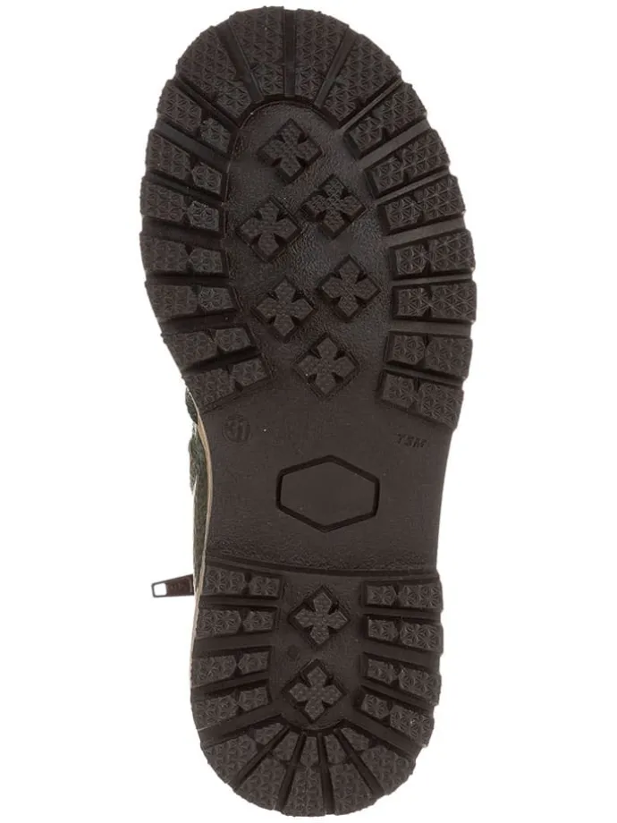 Leren chelseaboots kaki