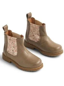 Leren chelseaboots lichtbruin