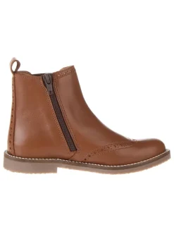 Leren chelseaboots lichtbruin