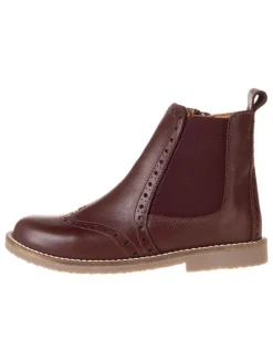 Leren chelseaboots rood
