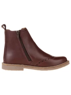 Leren chelseaboots rood