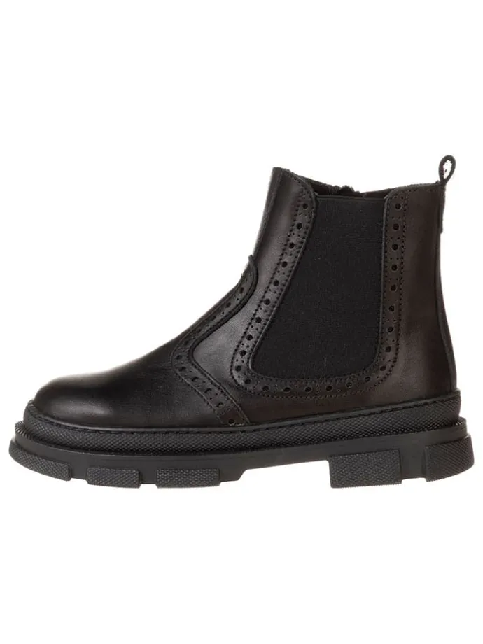 Leren chelseaboots zwart