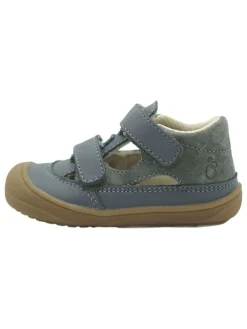 Leren enkelsandalen blauw