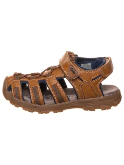 Leren enkelsandalen "Bobby" lichtbruin