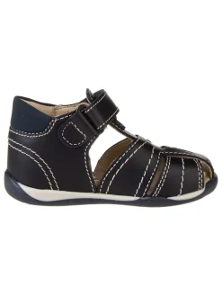 Leren enkelsandalen donkerblauw
