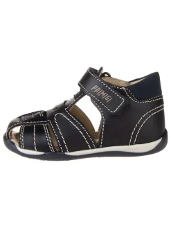 Leren enkelsandalen donkerblauw