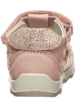 Leren enkelsandalen lichtroze