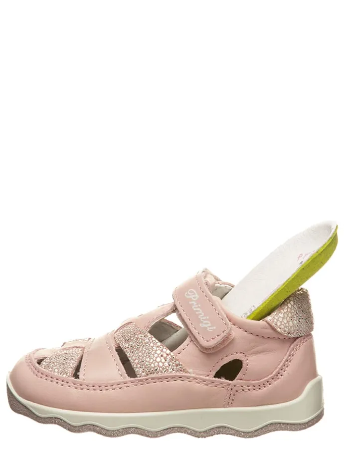 Leren enkelsandalen lichtroze