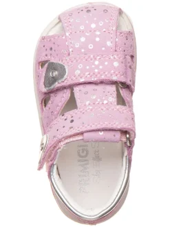 Leren enkelsandalen lichtroze