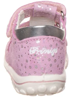 Leren enkelsandalen lichtroze