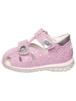 Leren enkelsandalen lichtroze