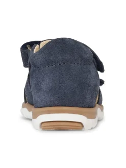Leren enkelsandalen "Sofus" donkerblauw