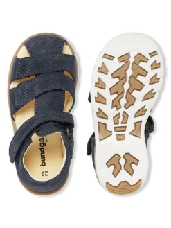 Leren enkelsandalen "Sofus" donkerblauw