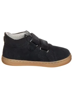 Leren enkelschoenen donkerblauw