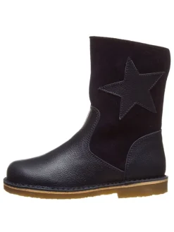 Leren laarzen donkerblauw