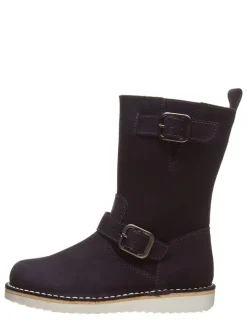 Leren laarzen donkerblauw