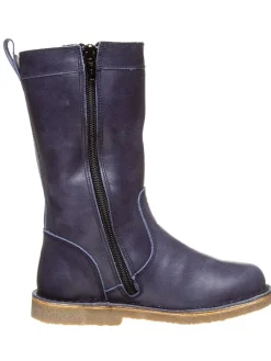 Leren laarzen donkerblauw