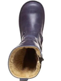 Leren laarzen donkerblauw