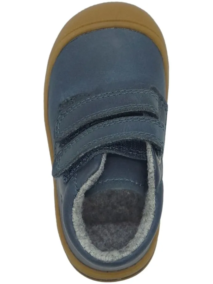 Leren loopleerschoenen blauw