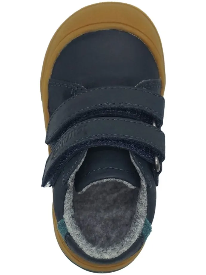 Leren loopleerschoenen donkerblauw
