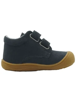 Leren loopleerschoenen donkerblauw