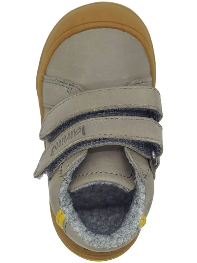 Leren loopleerschoenen grijs