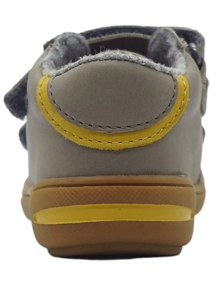 Leren loopleerschoenen grijs