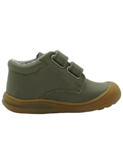 Leren loopleerschoenen groen