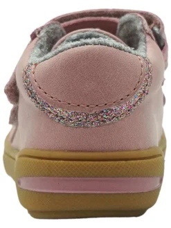 Leren loopleerschoenen lichtroze