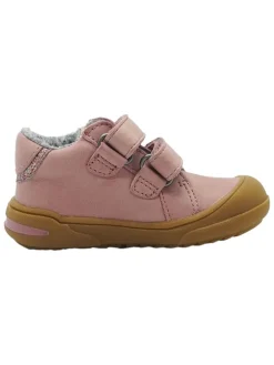 Leren loopleerschoenen lichtroze