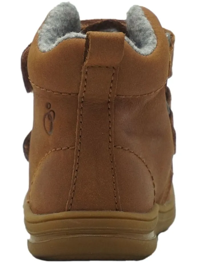 Leren loopleerschoenen lichtbruin