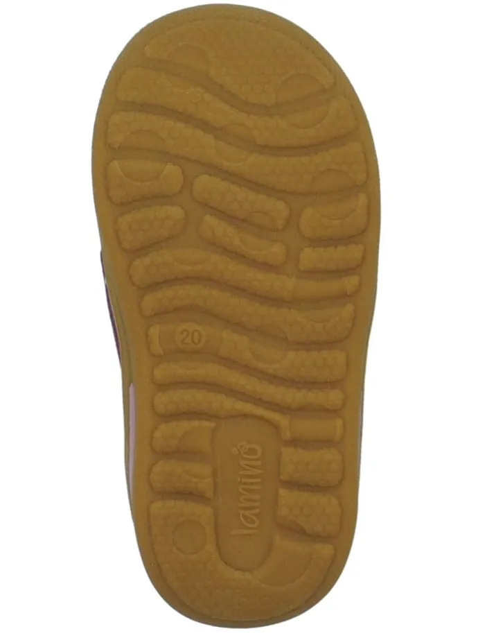 Leren loopleerschoenen paars