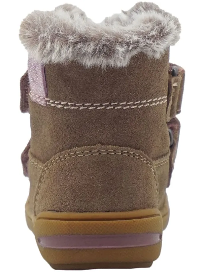 Leren loopleerschoenen paars