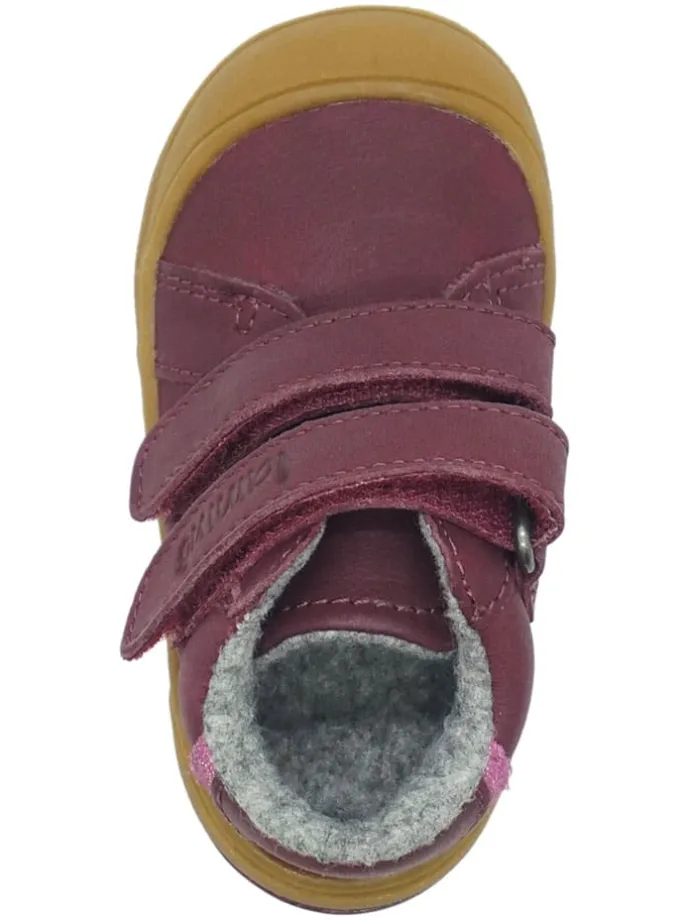 Leren loopleerschoenen rood