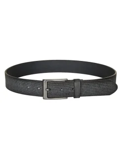 Leren riem donkerblauw