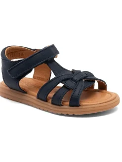 Leren sandalen donkerblauw