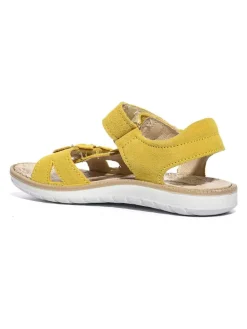 Leren sandalen geel