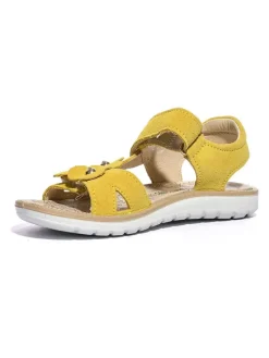 Leren sandalen geel