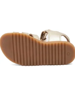 Leren sandalen goudkleurig