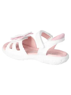 Leren sandalen "Kelebek" wit/lichtroze