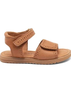 Leren sandalen lichtbruin