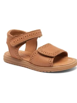 Leren sandalen lichtbruin
