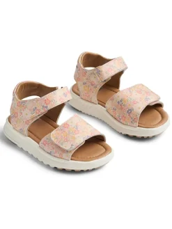 Leren sandalen lichtroze