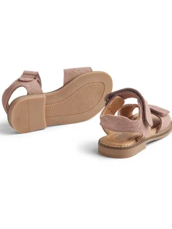 Leren sandalen lichtroze