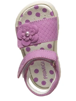 Leren sandalen lila