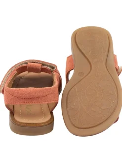 Leren sandalen oranje